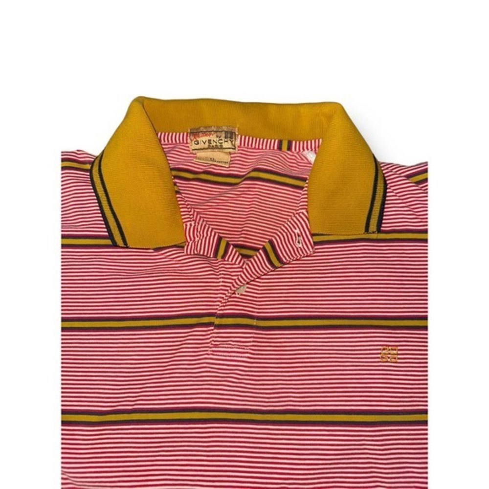 Very Rare Knitwear by Givenchy Paris Combed Cotton Polo
